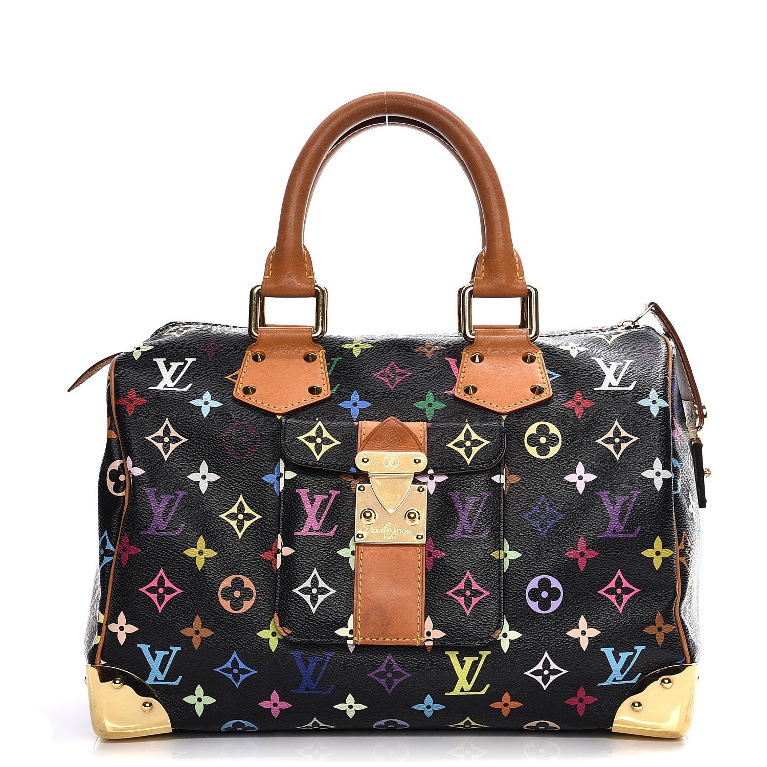 Louis Vuitton Monogram Multicolor Speedy 30 Black 1 of 16
