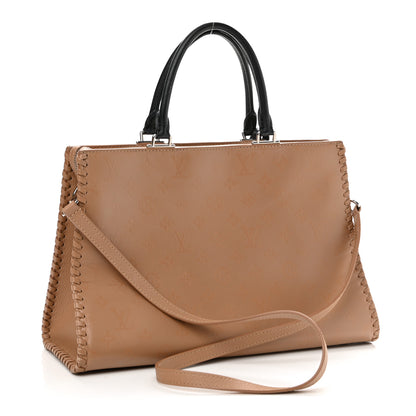 Louis Vuitton Monogram Cuir Plume Very One Zipped Tote Sesame Creme 3 of 9