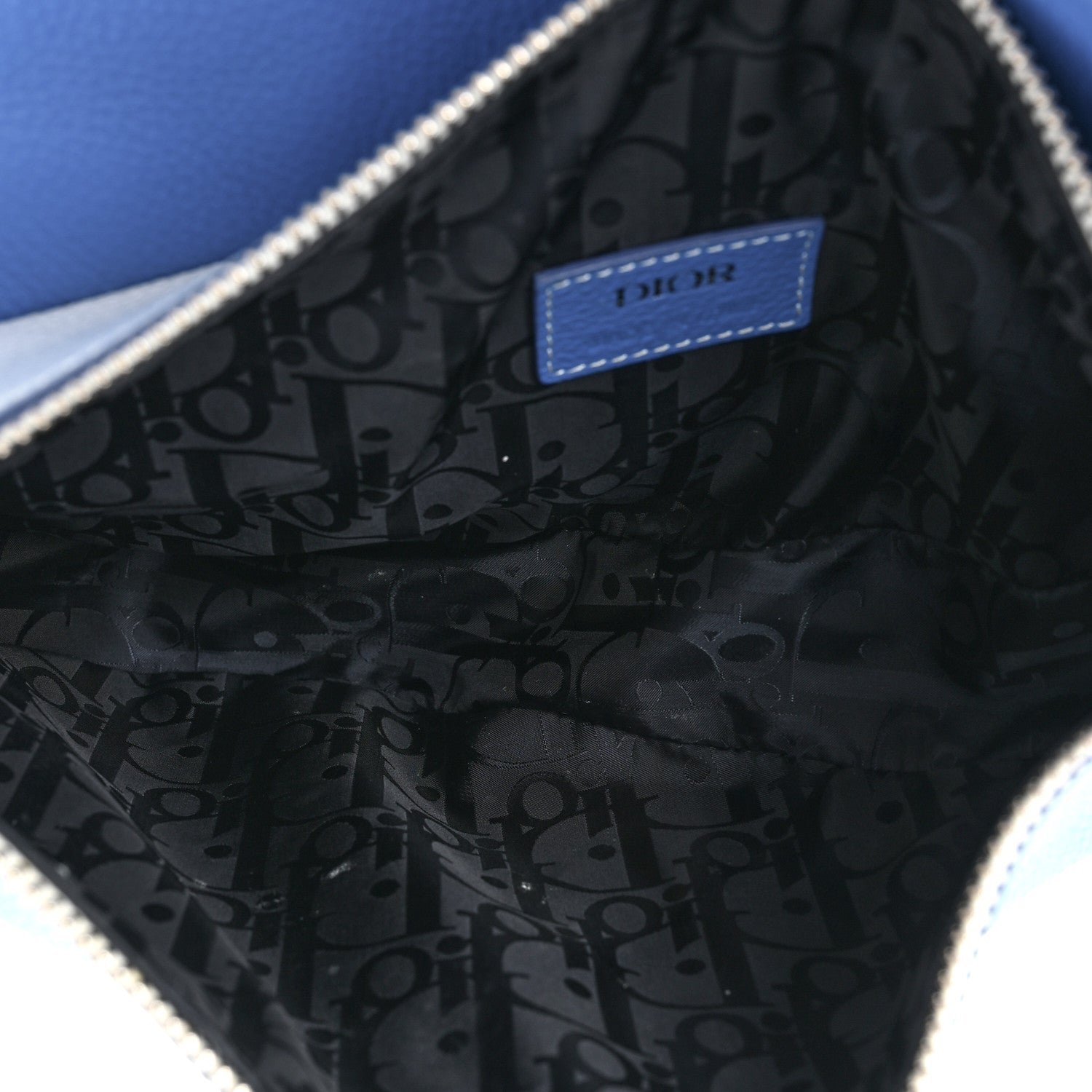 Christian Dior X DANIEL ARSHAM Grained Calfskin Gradient Saddle Bag Blue 5 of 13