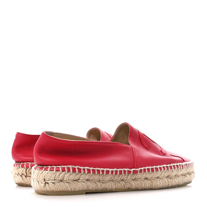 Chanel Lambskin CC Espadrilles 36 Red 4 of 10