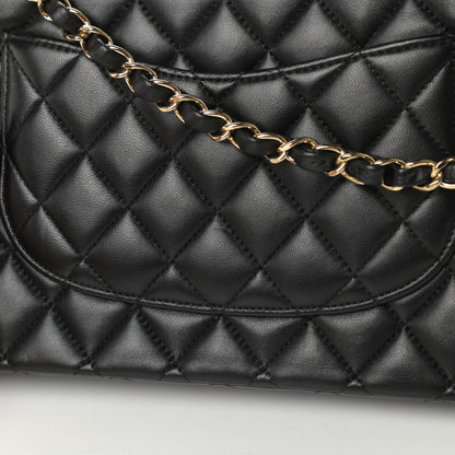 Chanel Lambskin Quilted Medium Double Flap Black 16 of 17