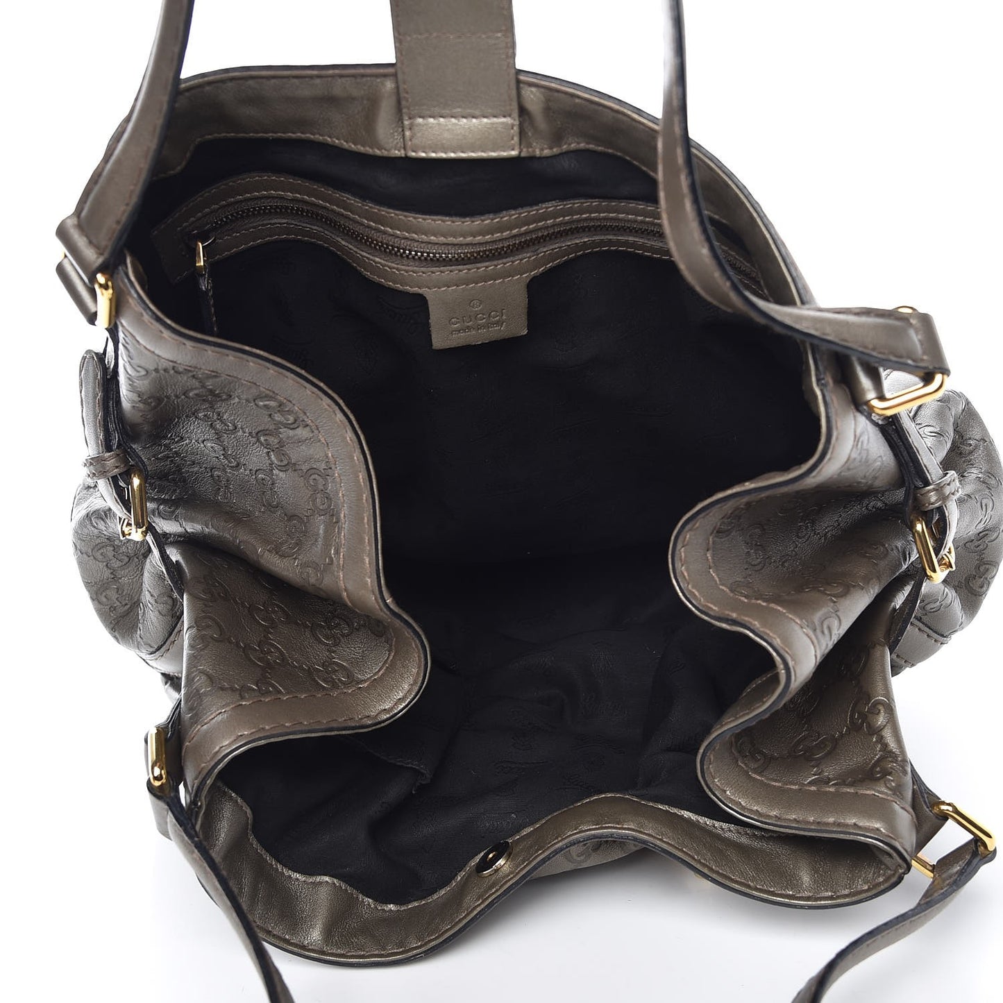 Guccissima Medium Jockey Tote Grey