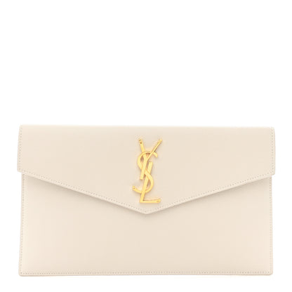 Saint Laurent Smooth Shiny Calfskin Uptown Pouch Crema Soft 1 of 8