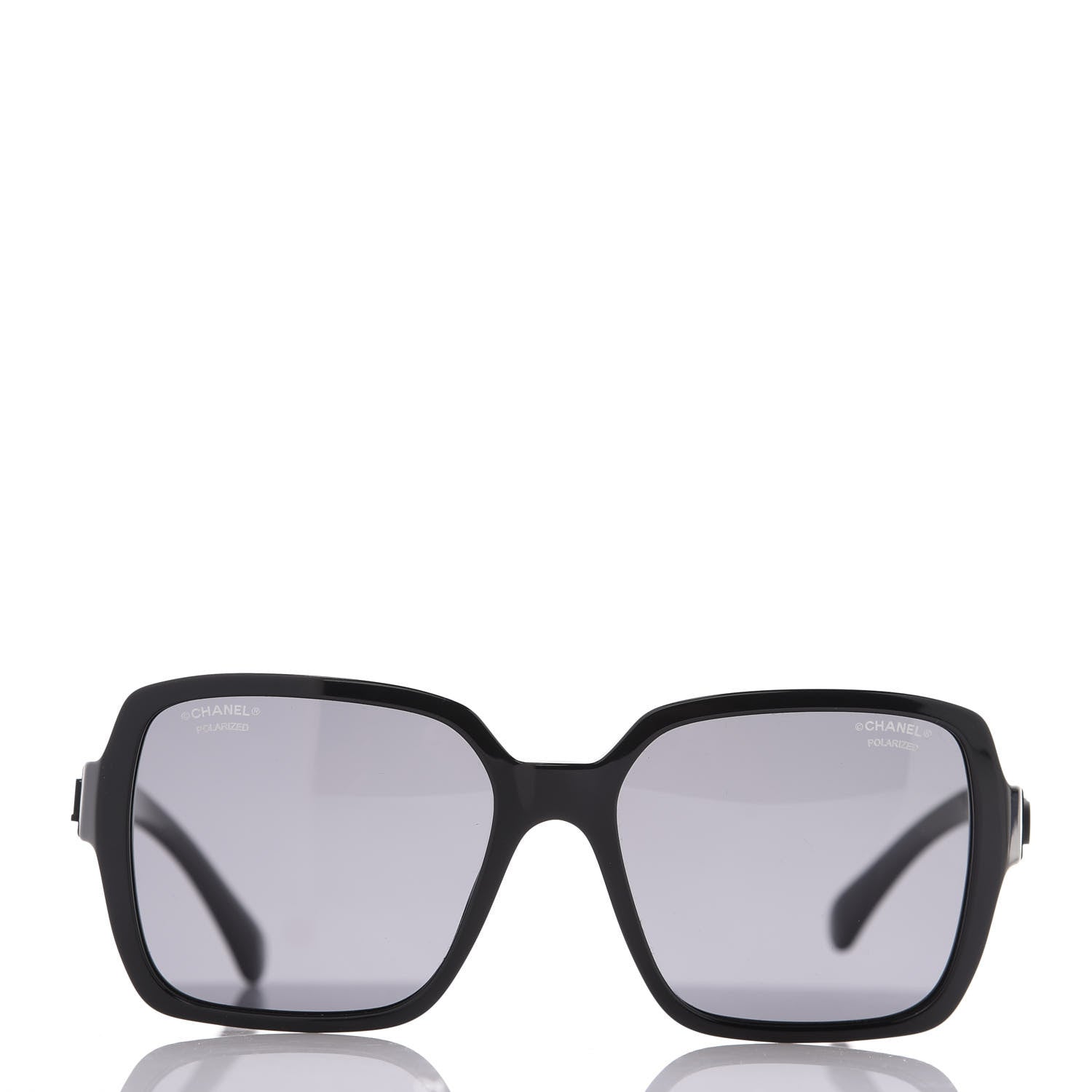 Chanel Acetate Polarized Square Sunglasses 5408 Black 2 of 8