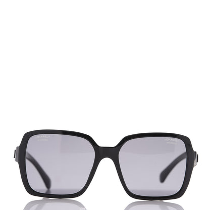 Chanel Acetate Polarized Square Sunglasses 5408 Black 2 of 8