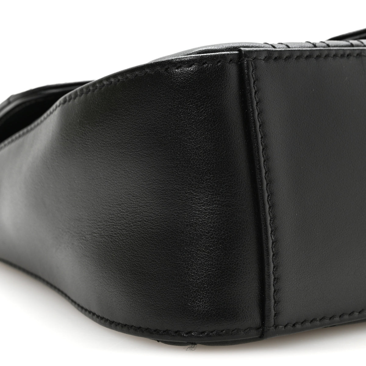 Gucci Calfskin Matelasse Monochrome GG Marmont Top Handle Shoulder Bag Black 9 of 11