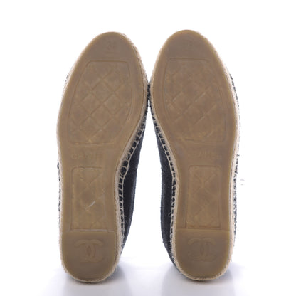 Chanel Fabric Patent Calfskin CC Espadrilles 36 Black 6 of 10