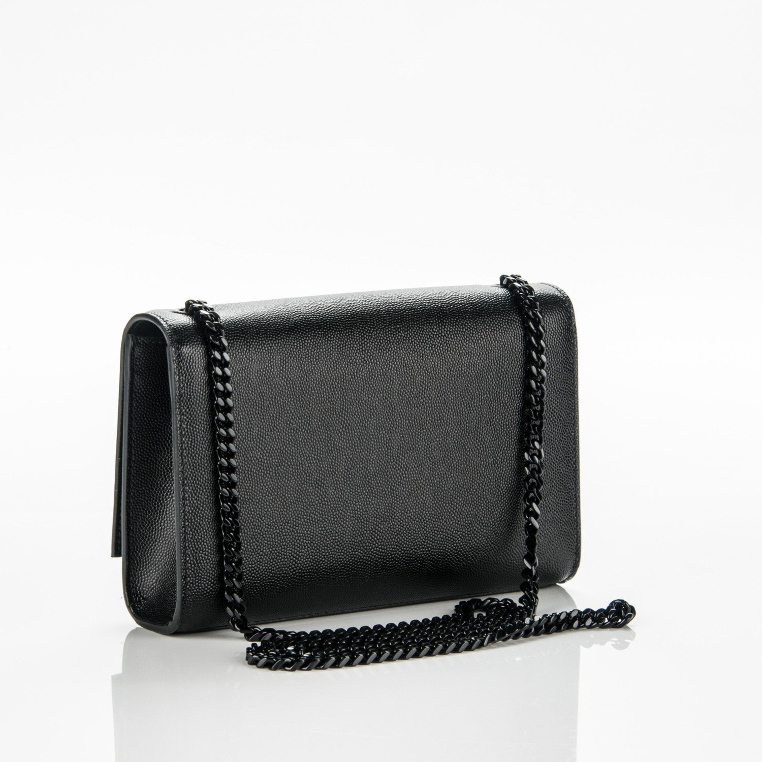 Saint Laurent Grain De Poudre Small Monogram Kate Satchel Black 3 of 6
