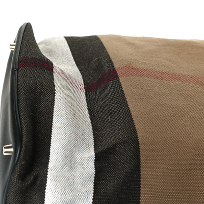 Burberry Canvas Mega Check Medium Ashby Hobo Black 14 of 16