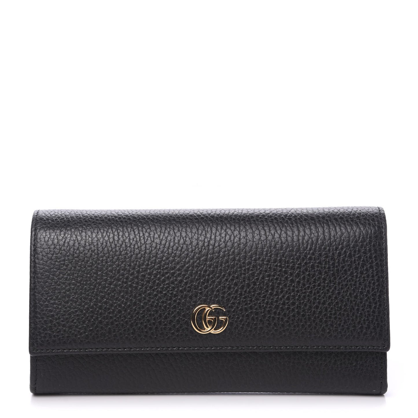 Dollar Calfskin GG Marmont Continental Wallet Black