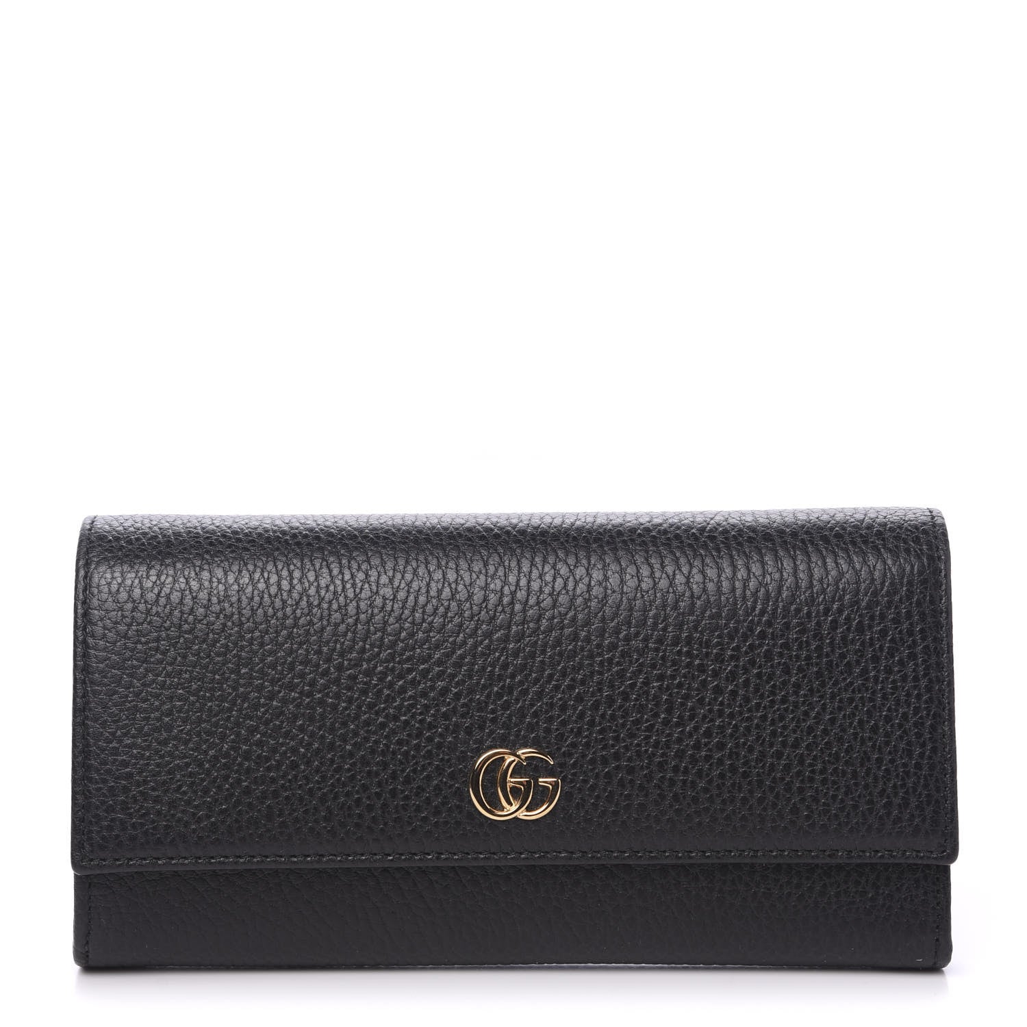 Gucci Dollar Calfskin GG Marmont Continental Wallet Black 1 of 6
