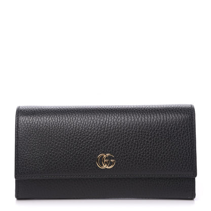 Gucci Dollar Calfskin GG Marmont Continental Wallet Black 1 of 6
