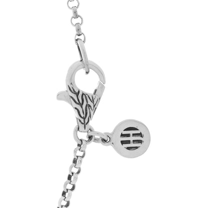 John Hardy Sterling Silver Diamond Classic Chain Spear Station Necklace 4 of 6