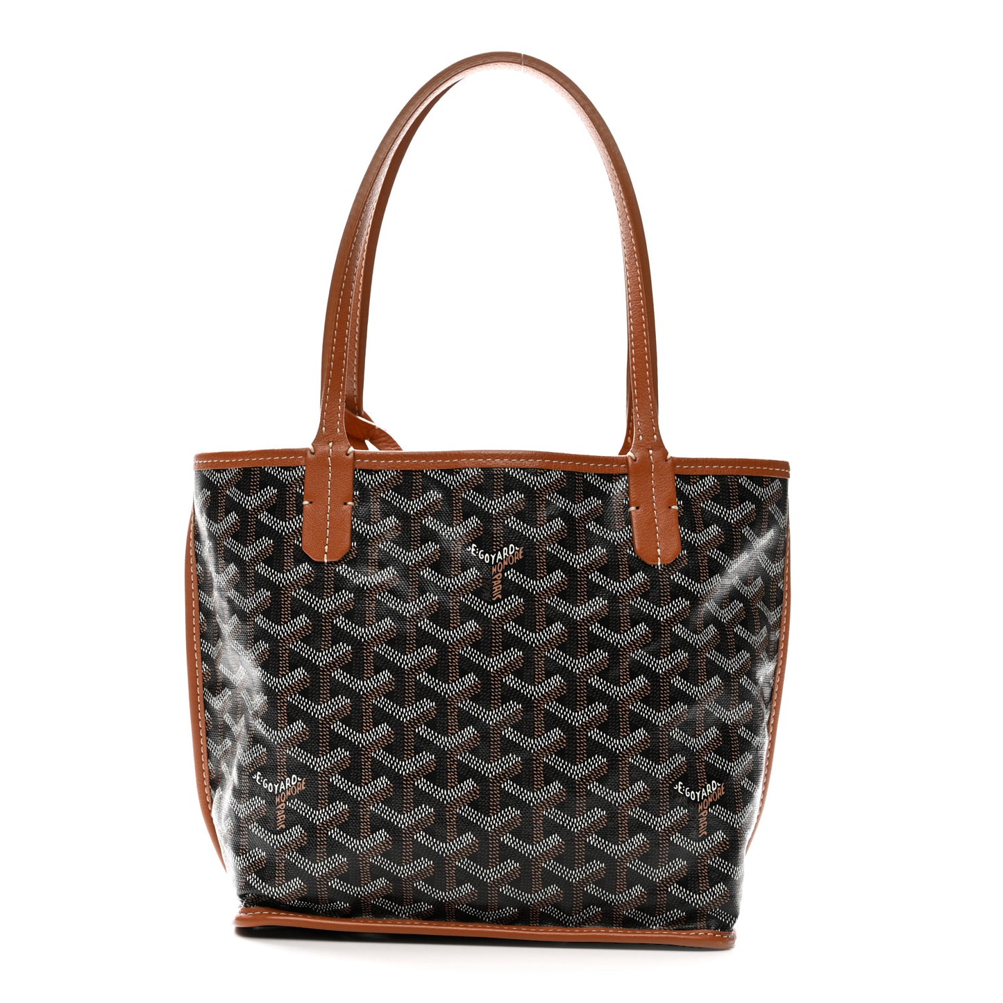 Goyardine Reversible Mini Anjou Black Gold