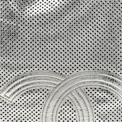 Chanel Metallic Glazed Calfskin Perforated Large Rodeo Drive Tote Silver 8 of 11