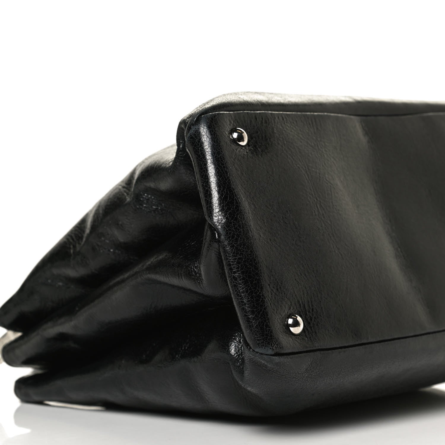 Miu Miu Vitello Shine Top Handle Satchel Black 8 of 13