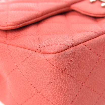 Chanel Iridescent Caviar Quilted Mini Rectangular Flap Dark Pink 9 of 16
