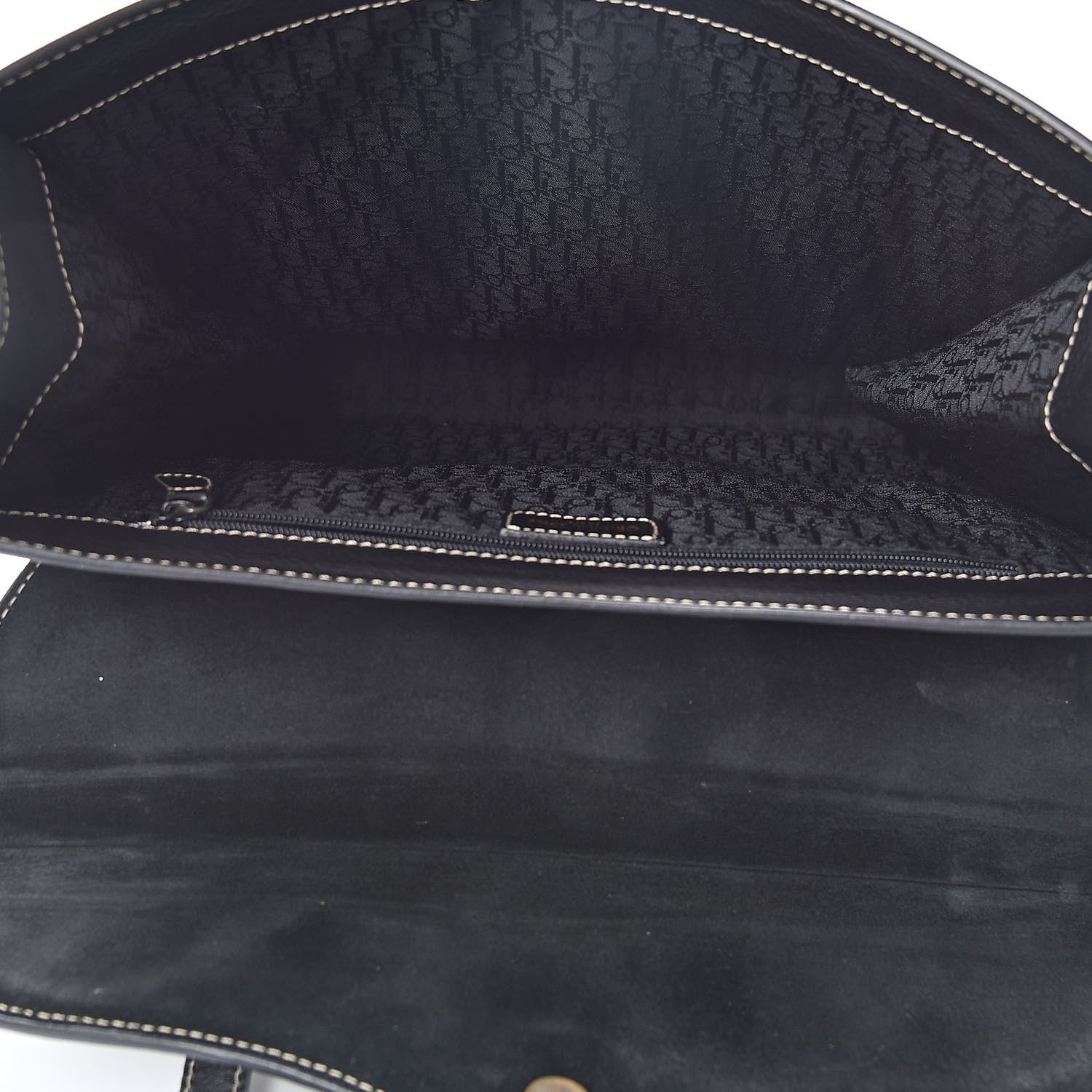 Christian Dior Calfskin Saddle Vertical Shopper Black 5 of 23