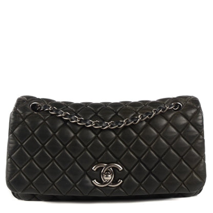 Chanel Iridescent Calfskin Large Bubble Quilt Flap Black 1 of 9