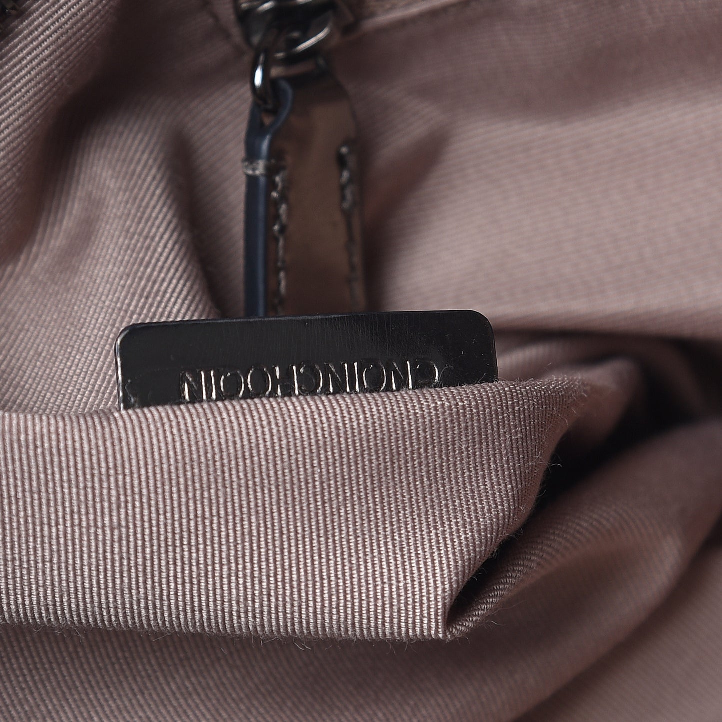 Metallic Calfskin Nova Check Tote Pewter