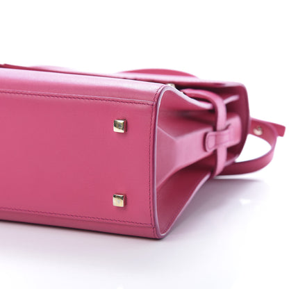 Delvaux Calfskin MM Tempete Satchel Fuchsia 10 of 13