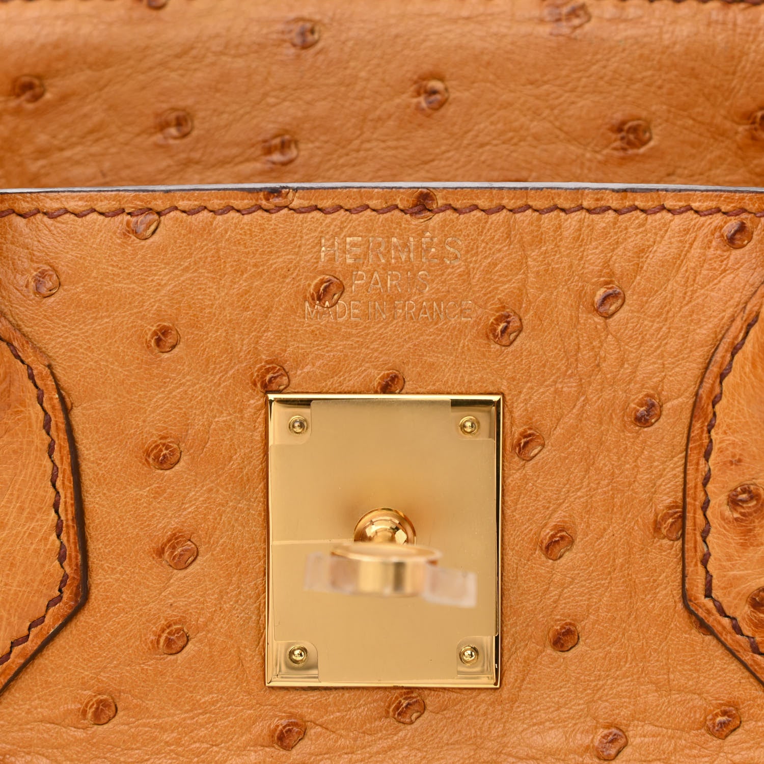 Hermes Ostrich HAC Birkin 32 Gold 6 of 11
