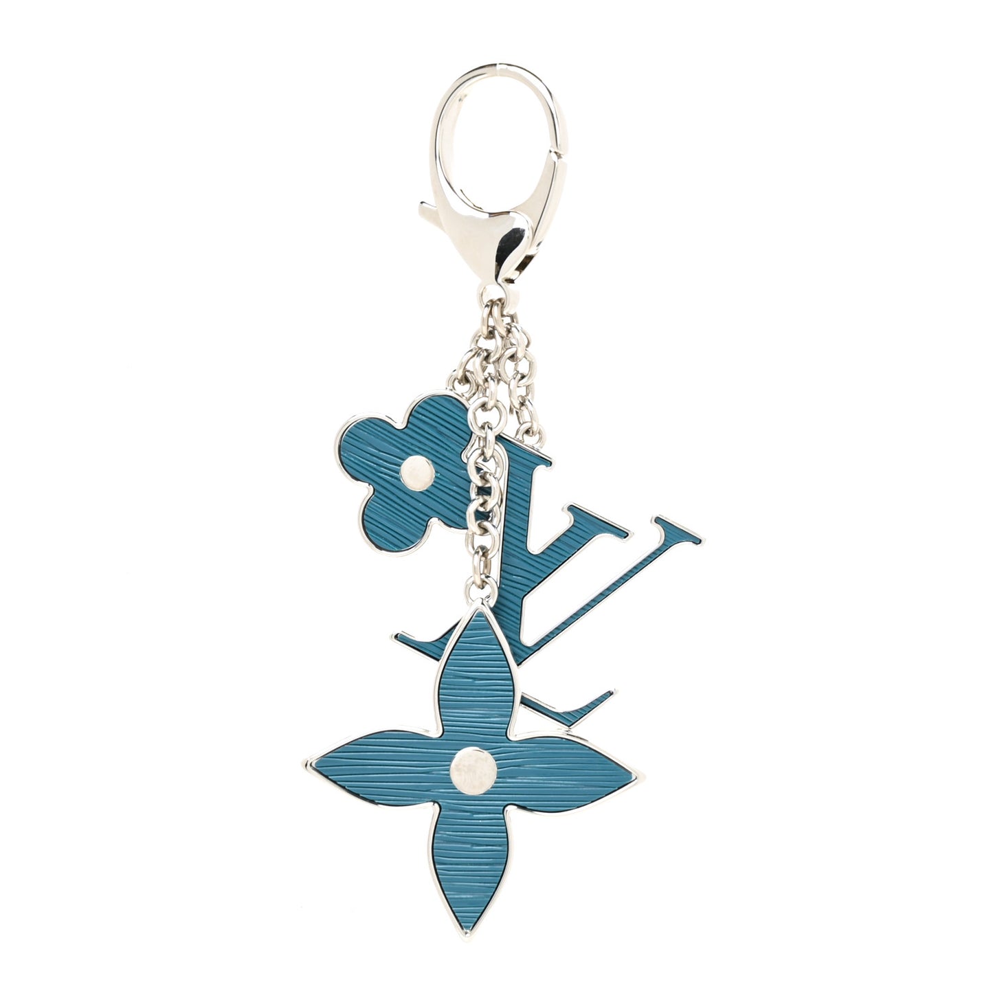 Fleur d Epi Bag Charm Cyan