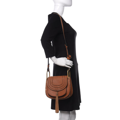 Chloe Calfskin Braided Small Hudson Shoulder Bag Caramel 2 of 18