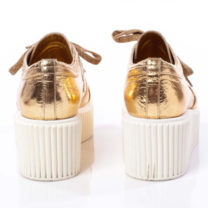 Chanel Lame Creeper Sneakers 39 Gold 7 of 10