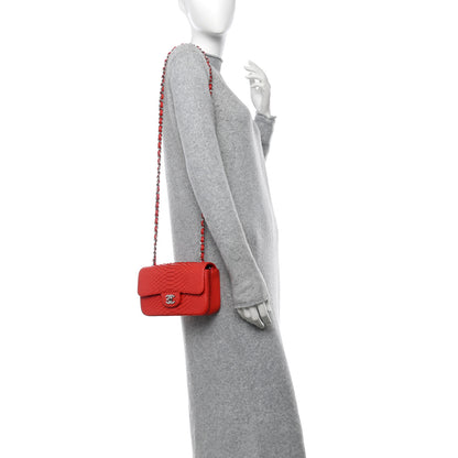 Chanel Snakeskin Mini Rectangular Flap Red 2 of 11
