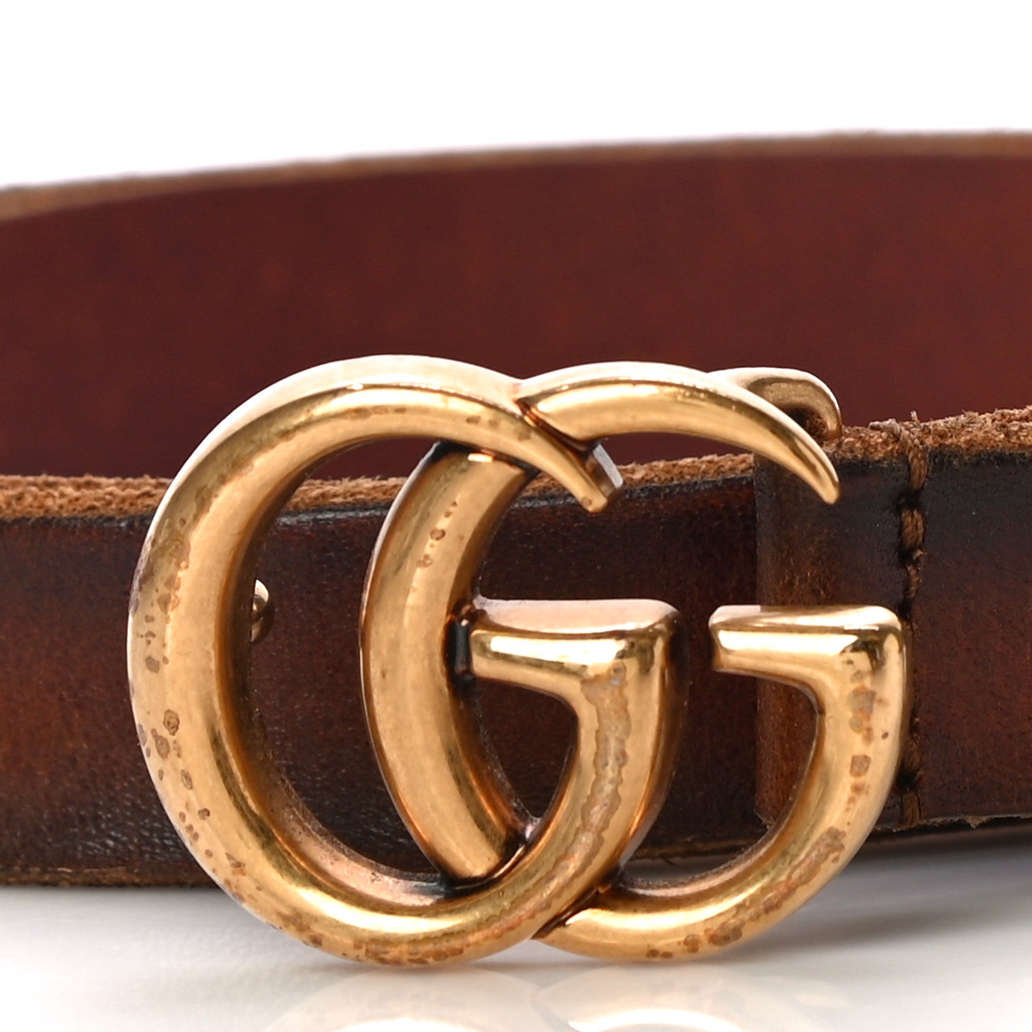 Gucci Faded Calfskin Double G 20mm Belt 85 34 Cuir 3 of 10