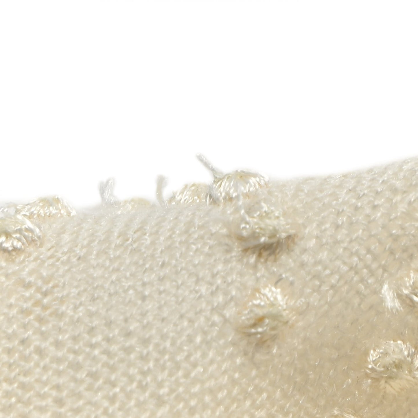 Cashmere Silk Wool CC Embroidered Scarf White