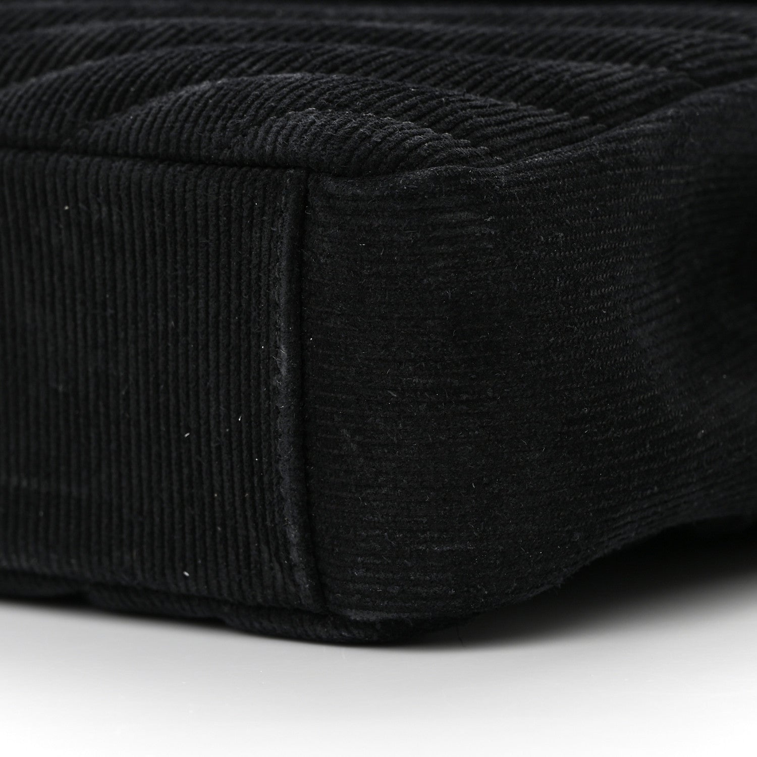 Saint Laurent Corduroy Matelasse Chevron Monogram Medium College Bag Softy Black 10 of 15