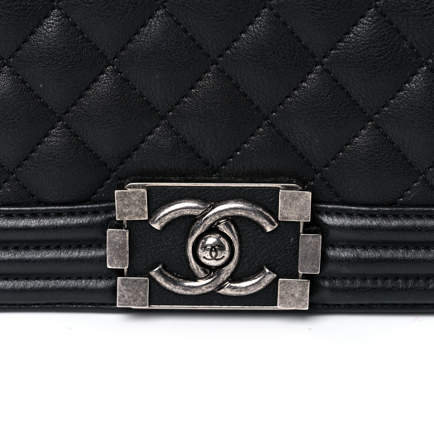 Chanel Calfskin Quilted Medium Boy Flap Black 12 of 14