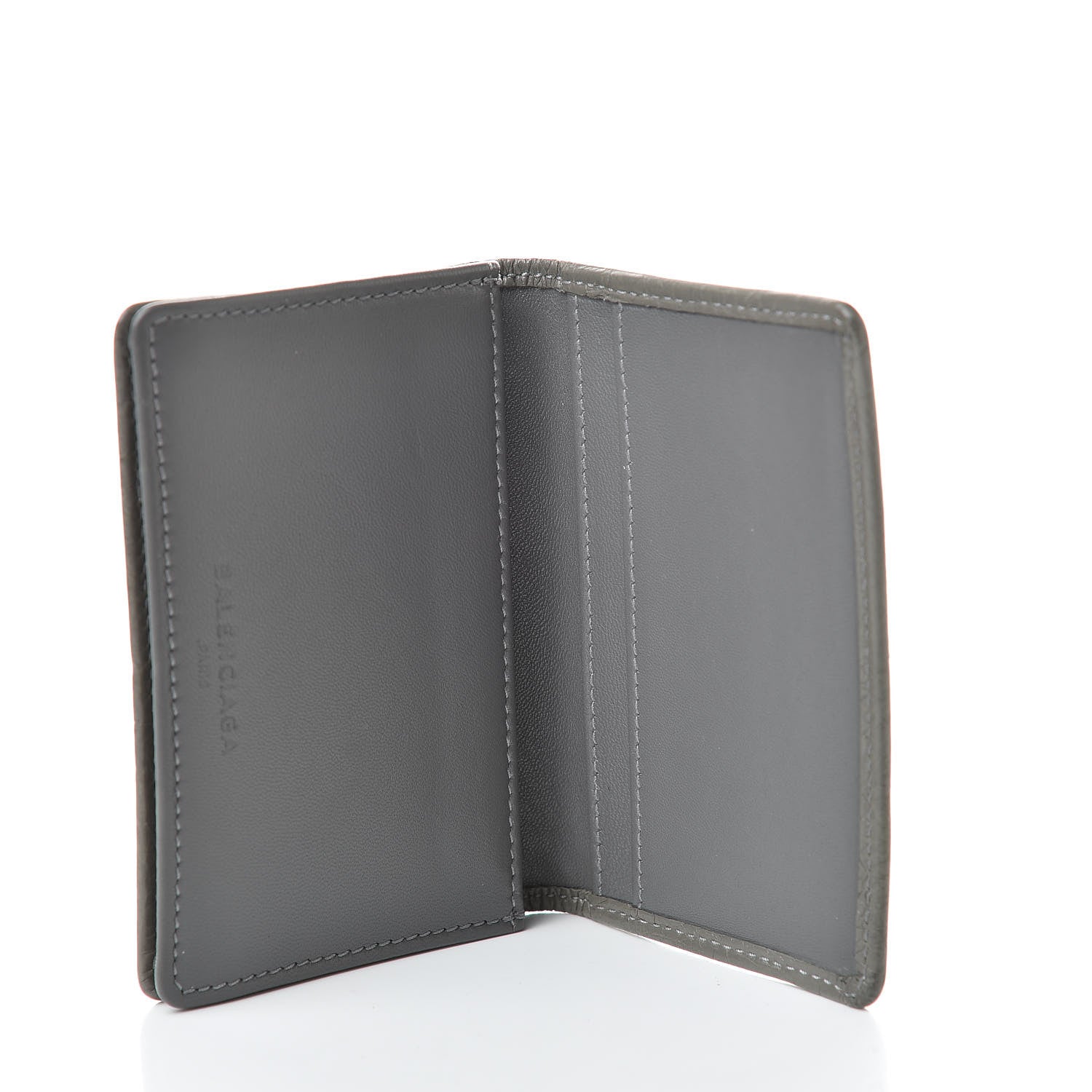 Balenciaga Agneau Arena Nappa Glover Flap Card Case Gris Fumee 5 of 10