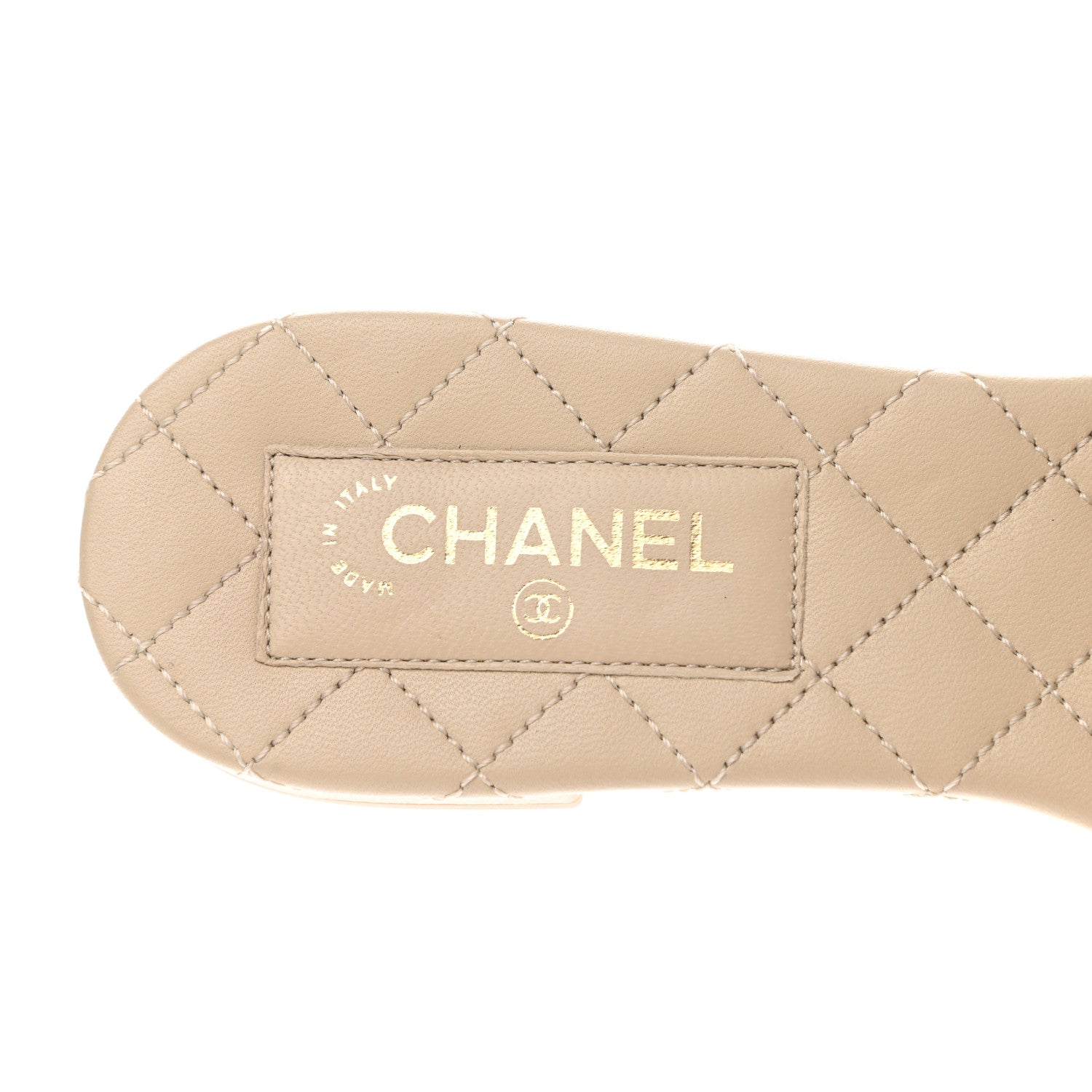 Chanel Satin Mule Sandals 37 Beige 7 of 9