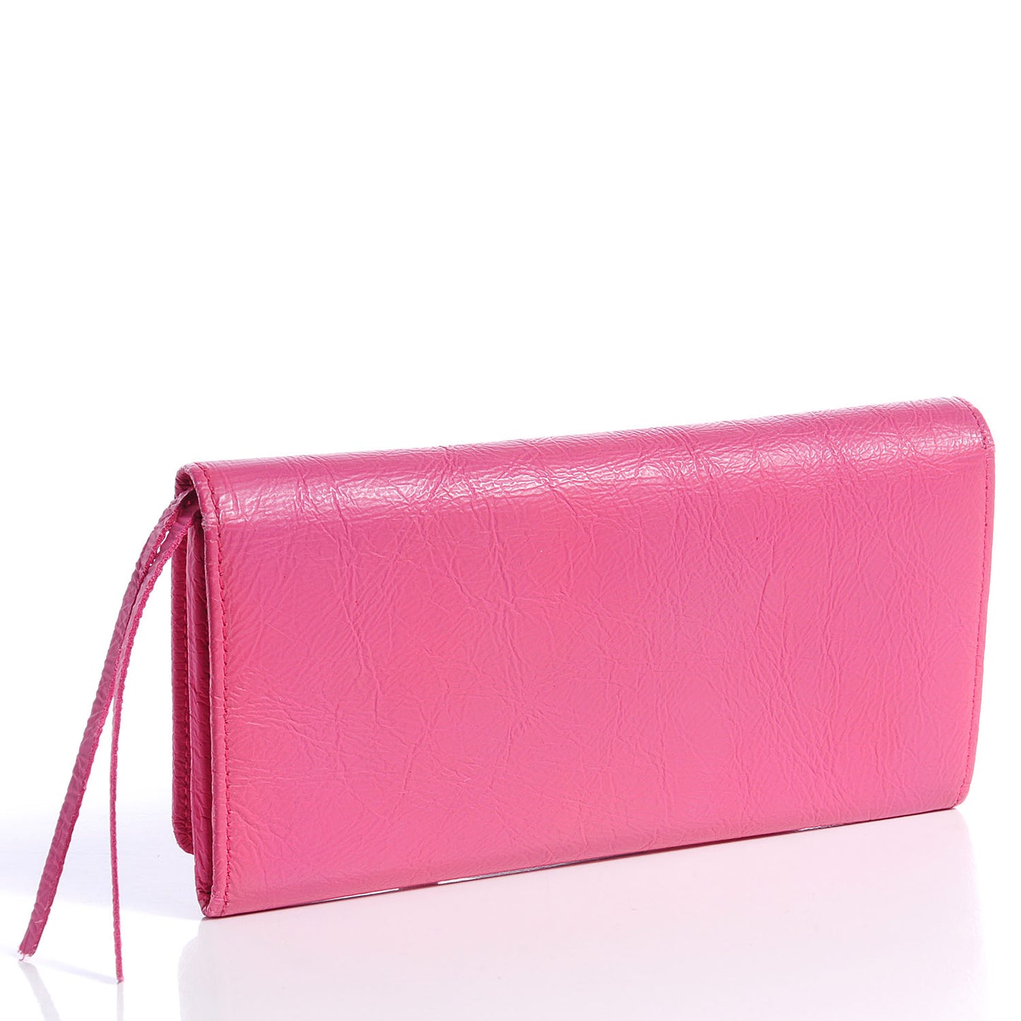 Calfskin Papier Platre Money Wallet Framboise