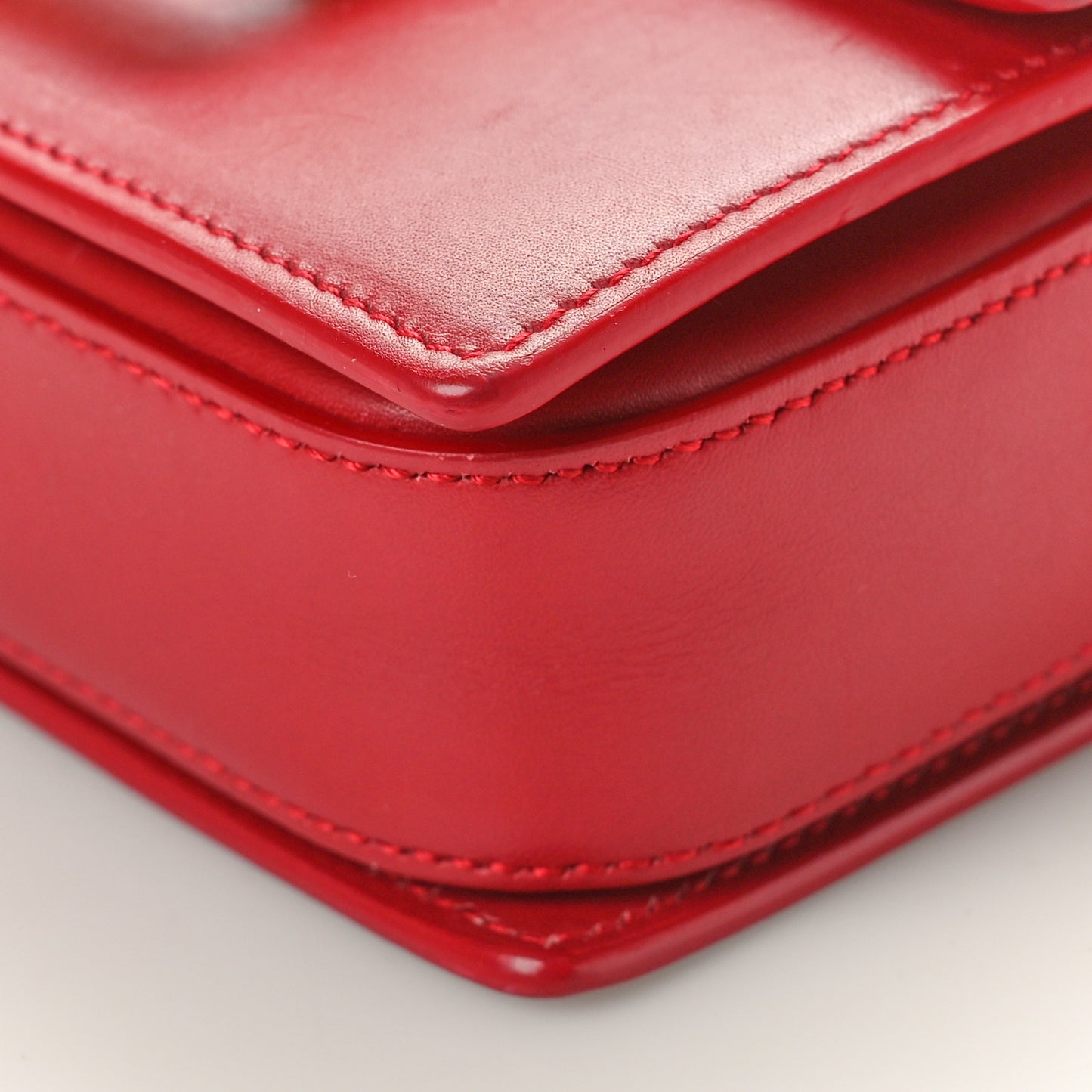 Calfskin Small Classic Lulu Bag Red
