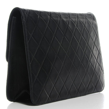 Chanel Lambskin Quilted Medium Single Flap Navy Blue 3 of 8