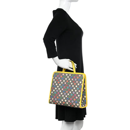 Gucci GG Supreme Monogram Hearts Childrens Tote Beige Ebony Multicolor Freesia 2 of 10