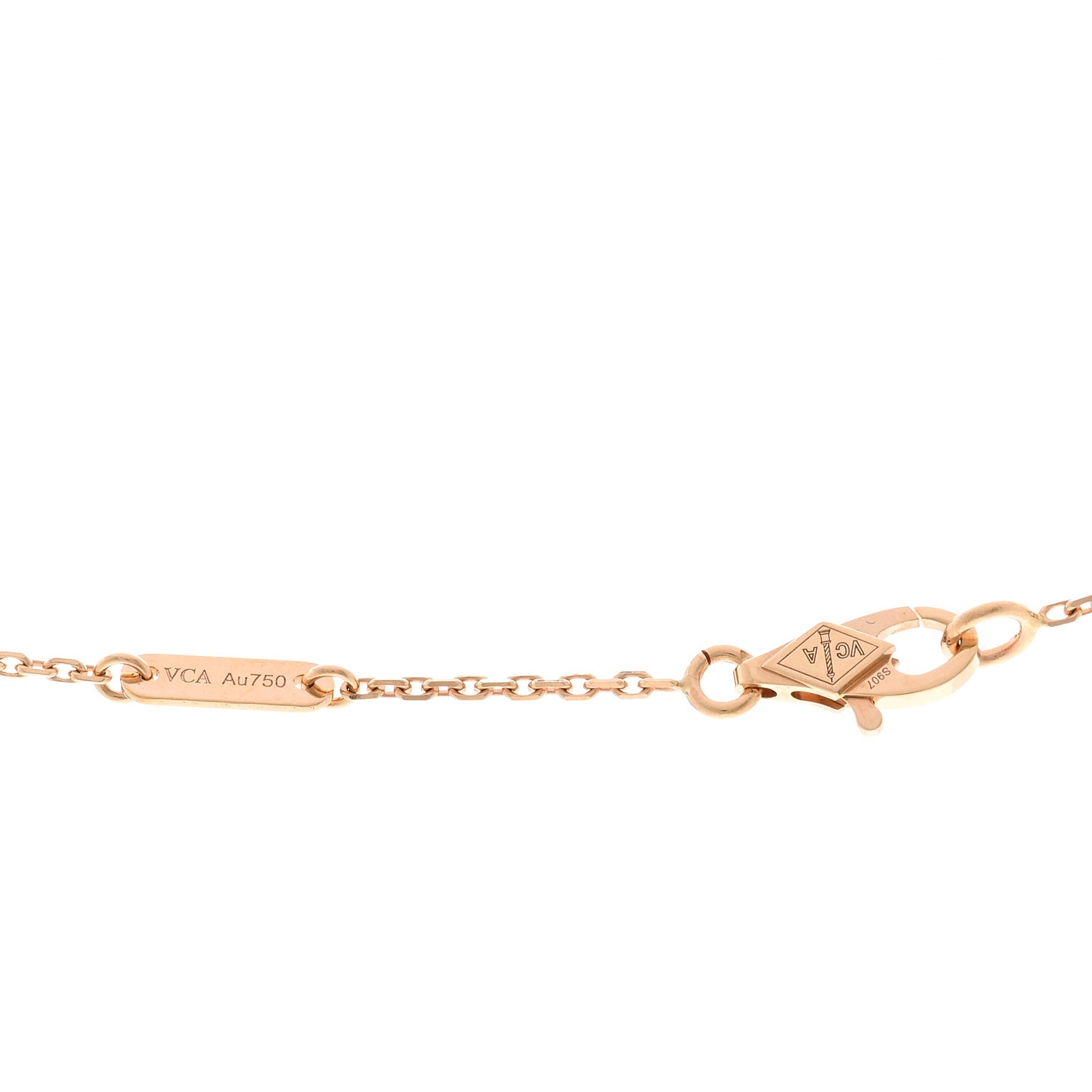 Van Cleef & Arpels 18k Rose Gold Carnelian Sweet Alhambra Heart Pendant Necklace 4 of 5