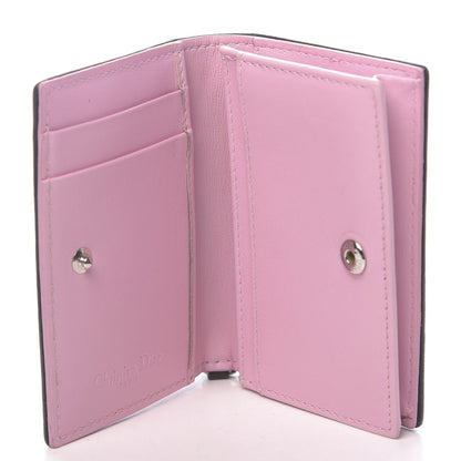 Christian Dior Lambskin Cannage Bi-Color Small Lady Dior Flap Card Holder Black Pink 5 of 8