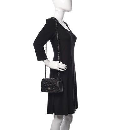 Chanel Lambskin Quilted Mini Rectangular Flap Black 2 of 10