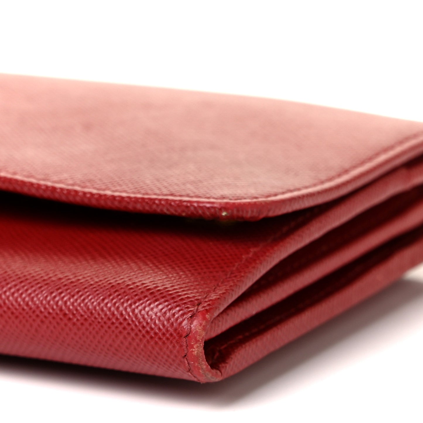 Saffiano Metal Oro Chain Wallet Fuoco