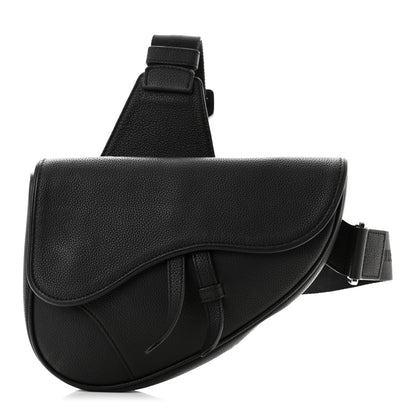 Christian Dior Grained Calfskin Kim Jones Saddle Bag Black 1 of 10