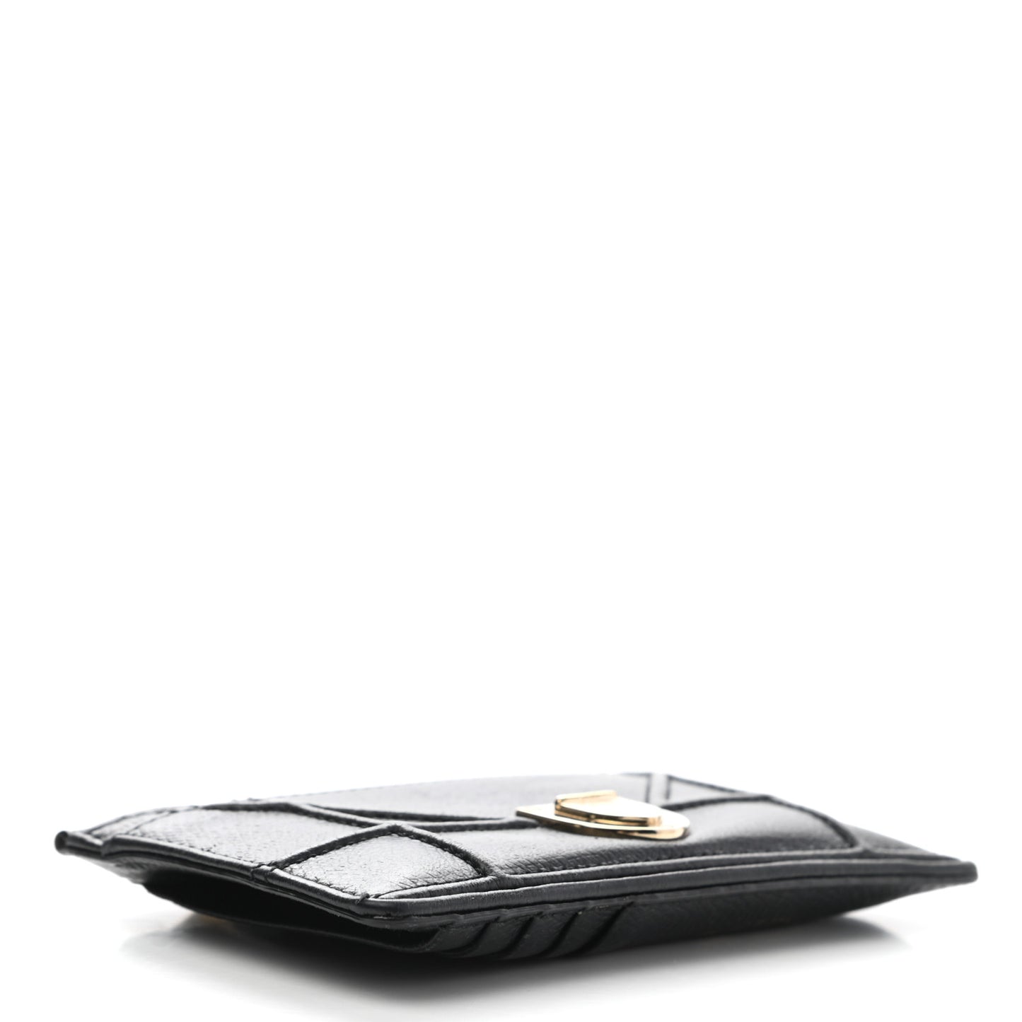 Grained Calfskin Cannage Diorama Wallet Black
