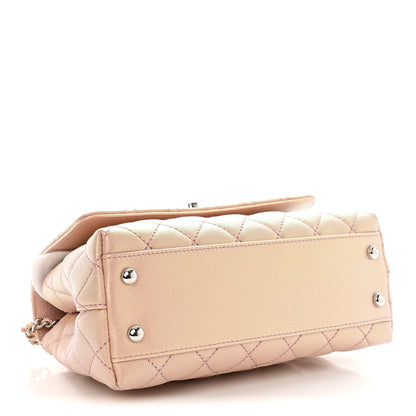 Chanel Iridescent Caviar Quilted Mini Coco Handle Flap Pink 4 of 9
