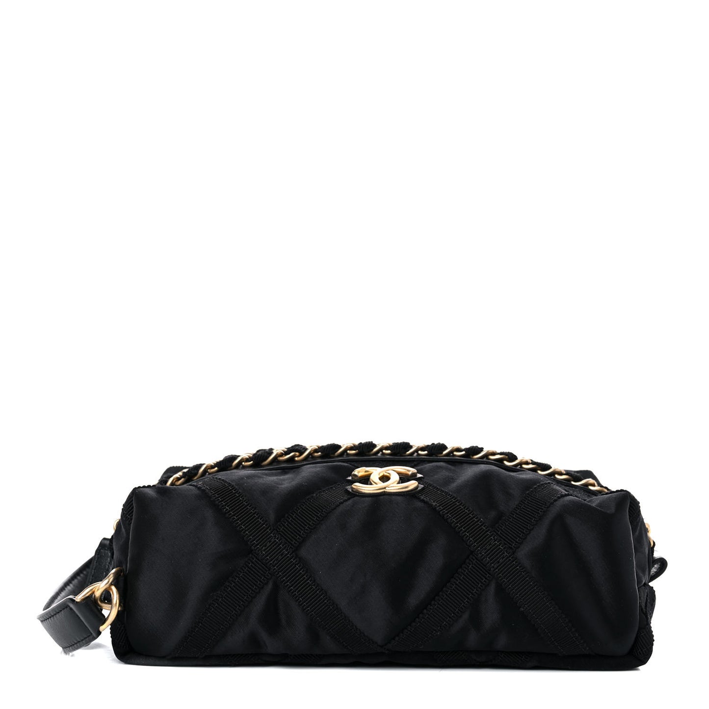 Nylon Grosgrain Lifestyle Pouch With Sleep Mask Black