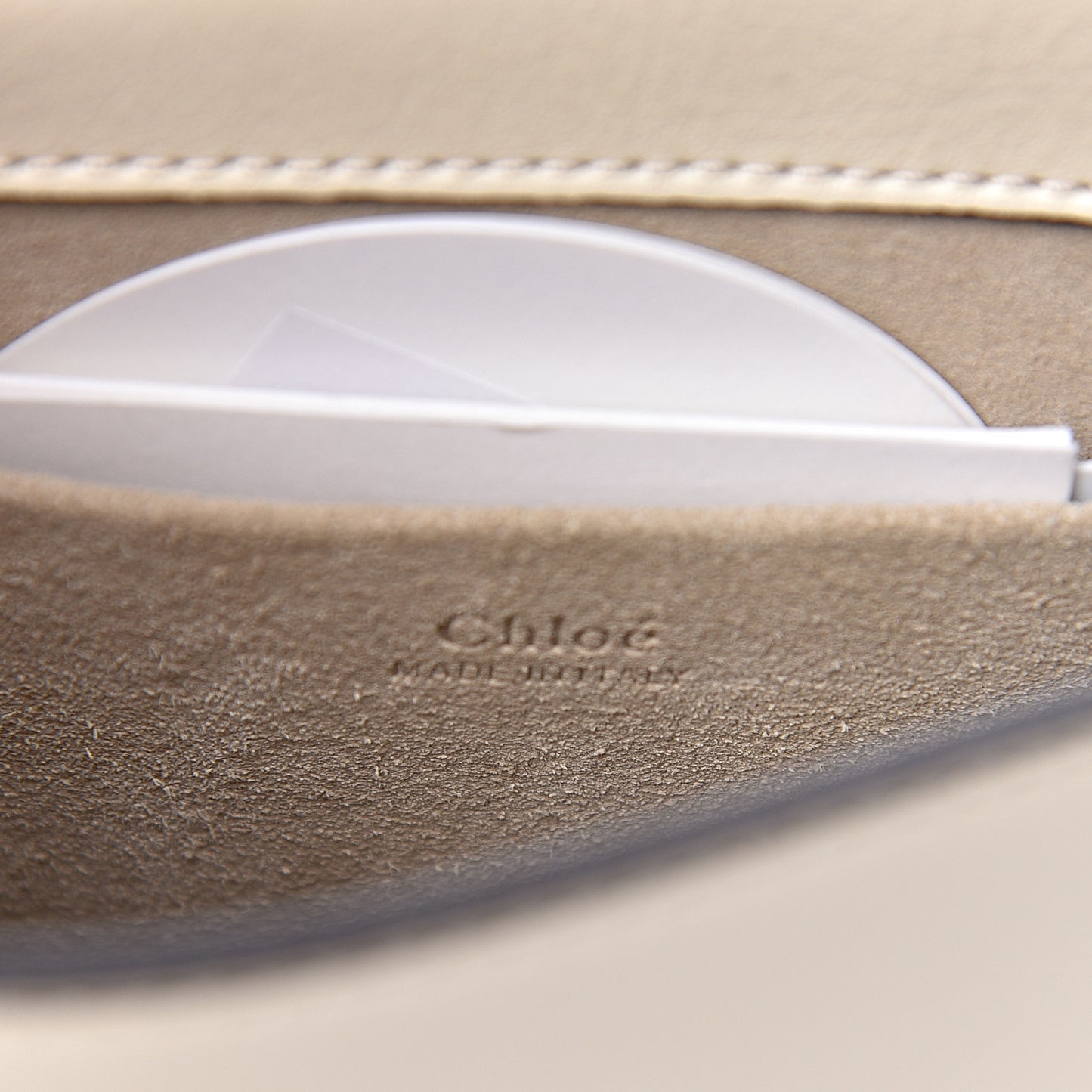 Calfskin Suede Small Nile Bracelet Bag Off White