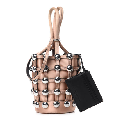 Alexander Wang Satin Embellished Mini Roxy Bucket Bag Nude 1 of 10